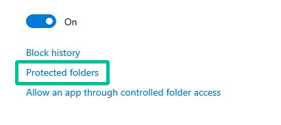 Protected folders
