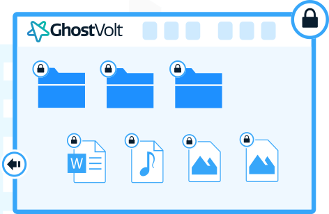 GhostVolt file encryption protecting personal files such as photos, videos, and documents