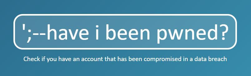 Screenshot of the Have I Been Pwned homescreen logo.