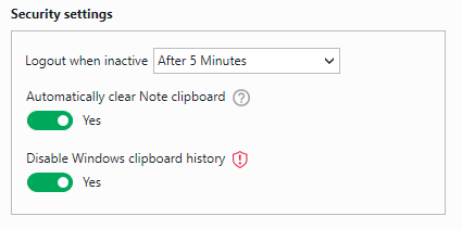 Turn of Clipboard history and clear your clipboard automatically