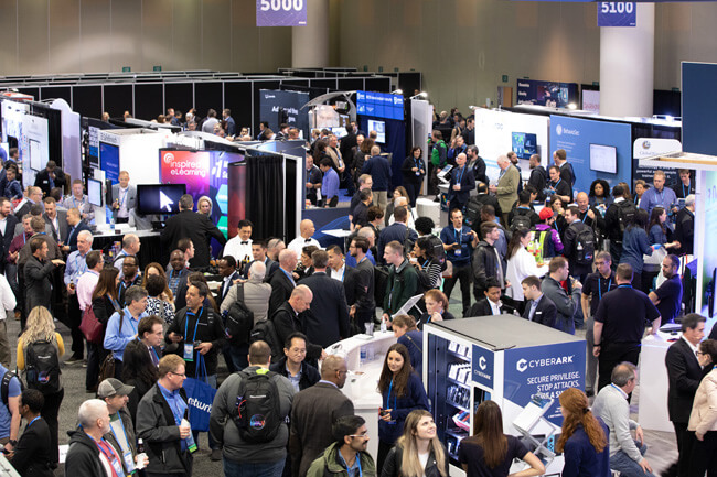 The busy RSA Conference floor from above.