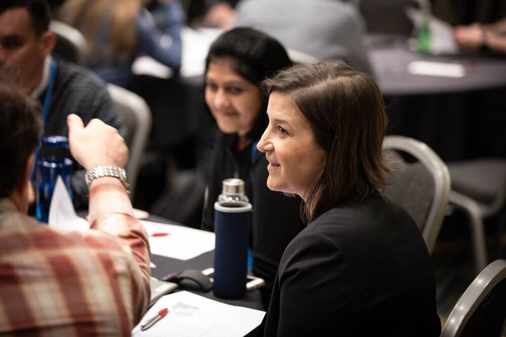 Close up of a table discussion at the RSA Conference.