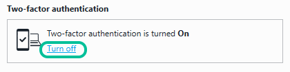 turn off two-factor auth